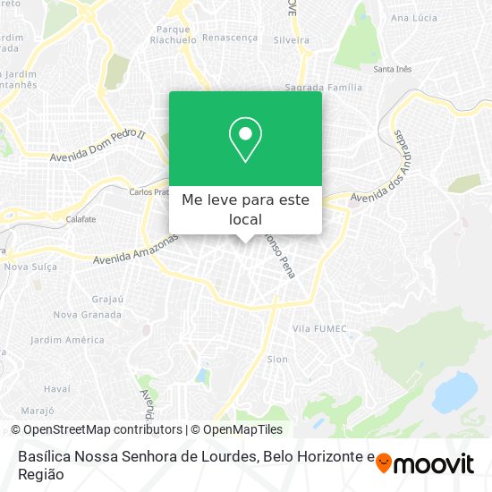 Basílica Nossa Senhora de Lourdes mapa