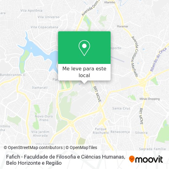 Fafich - Faculdade de Filosofia e Ciências Humanas mapa