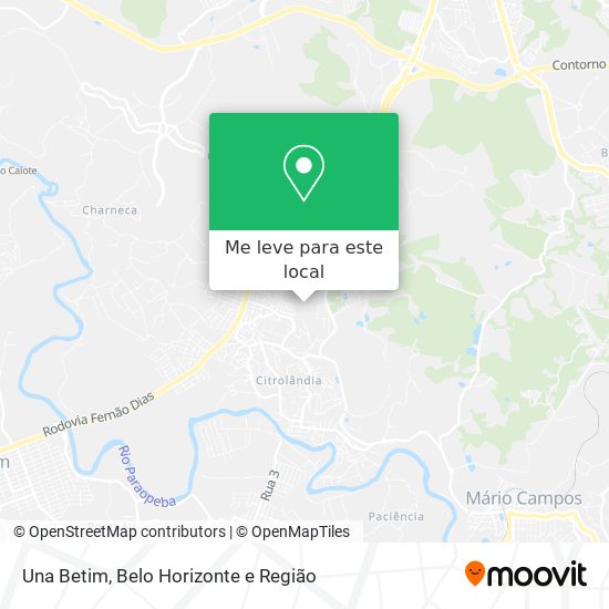 Una Betim mapa