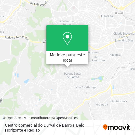 Centro comercial do Durval de Barros mapa
