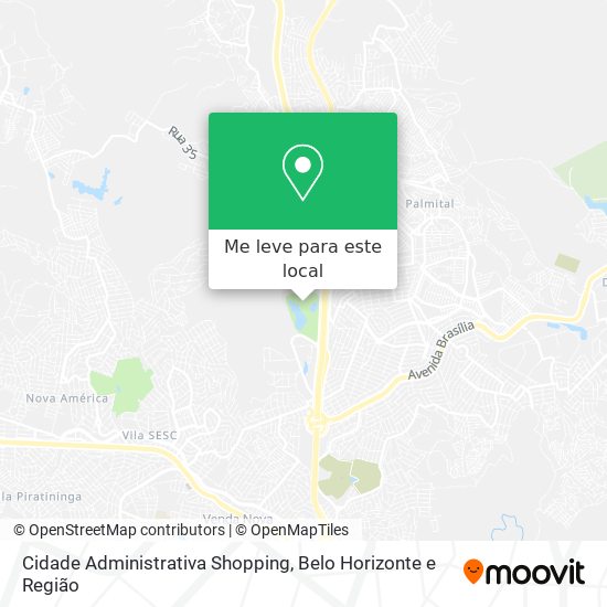 Cidade Administrativa Shopping mapa