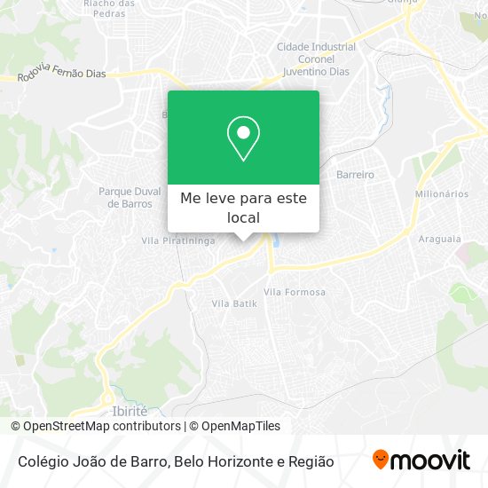 Colégio João de Barro mapa