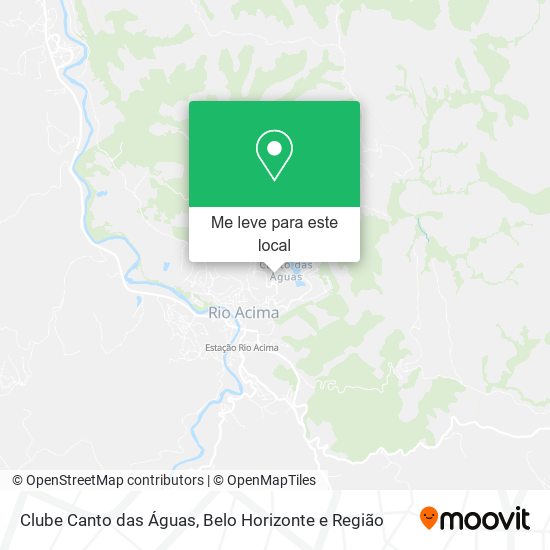 Clube Canto das Águas mapa