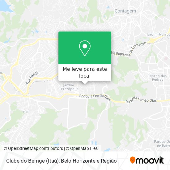 Clube do Bemge (Itaú) mapa
