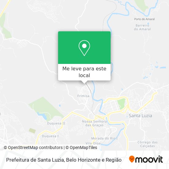 Prefeitura de Santa Luzia mapa