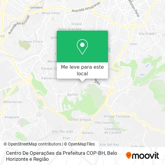 Centro De Operações da Prefeitura  COP-BH mapa