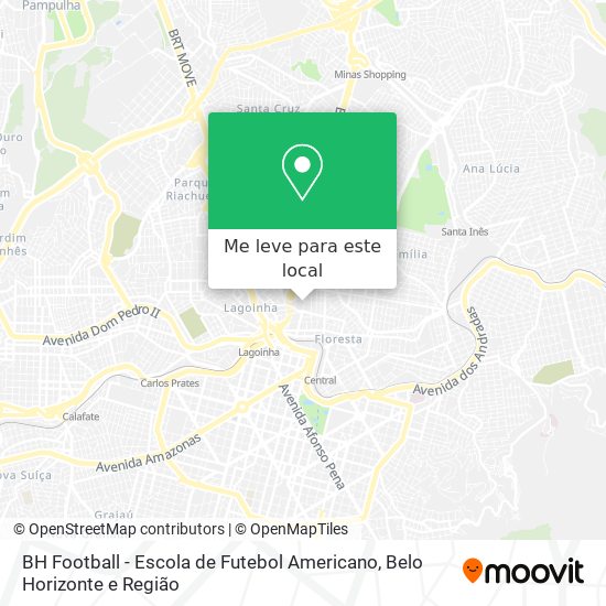 BH Football - Escola de Futebol Americano mapa