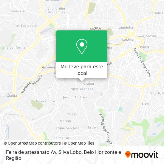 Feira de artesanato Av. Silva Lobo mapa