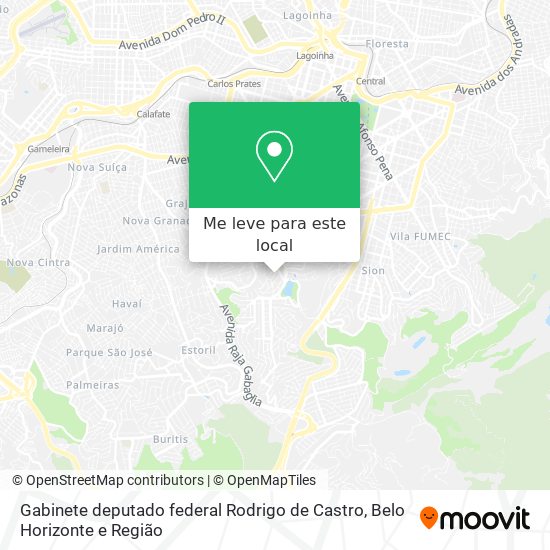 Gabinete deputado federal Rodrigo de Castro mapa