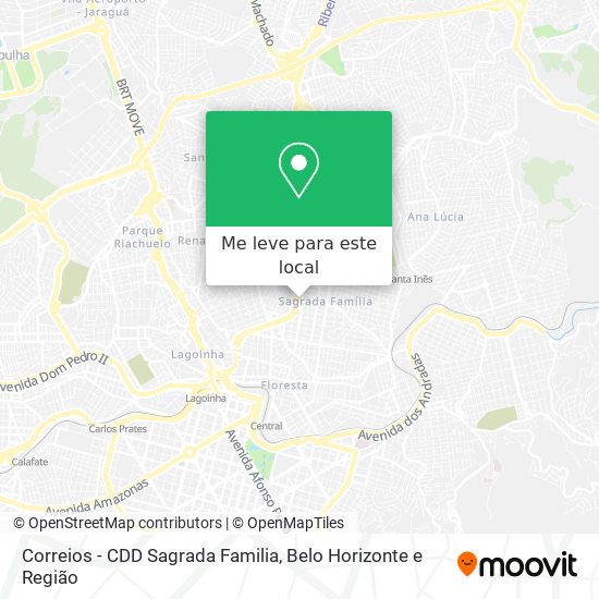 Correios - CDD Sagrada Familia mapa