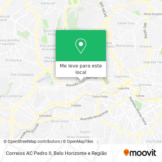 Correios AC Pedro II mapa