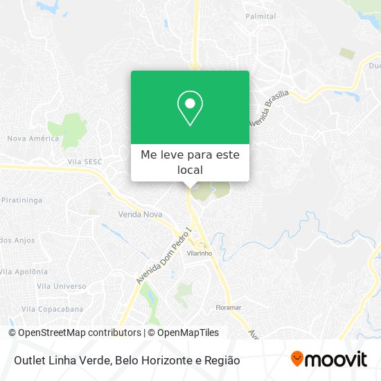 Outlet Linha Verde mapa