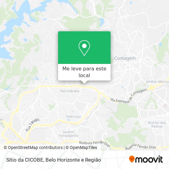 Sítio da CICOBE mapa