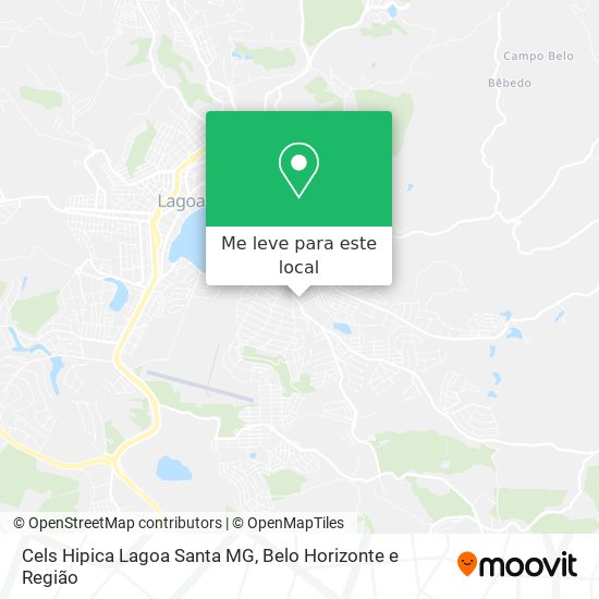 Cels Hipica Lagoa Santa MG mapa