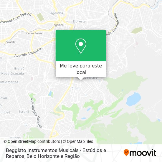 Beggiato Instrumentos Musicais - Estúdios e Reparos mapa