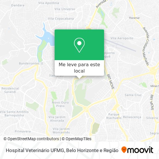 Hospital Veterinário UFMG mapa