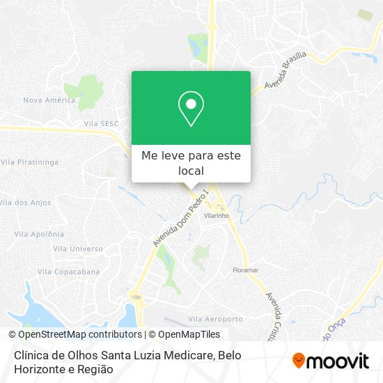 Clínica de Olhos Santa Luzia Medicare mapa