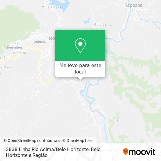 3838 Linha Rio Acima / Belo Horizonte mapa