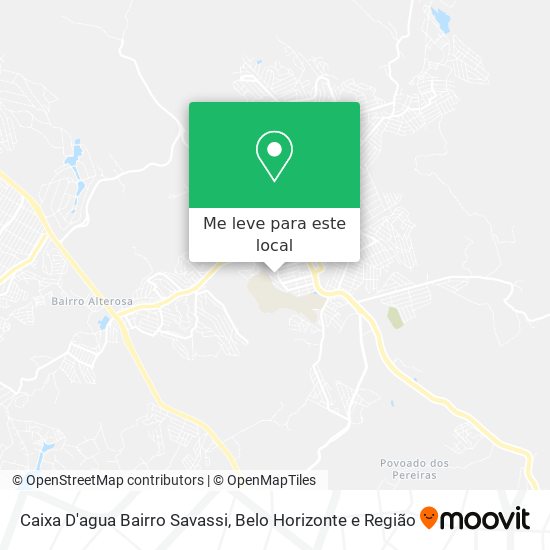 Caixa D'agua Bairro Savassi mapa