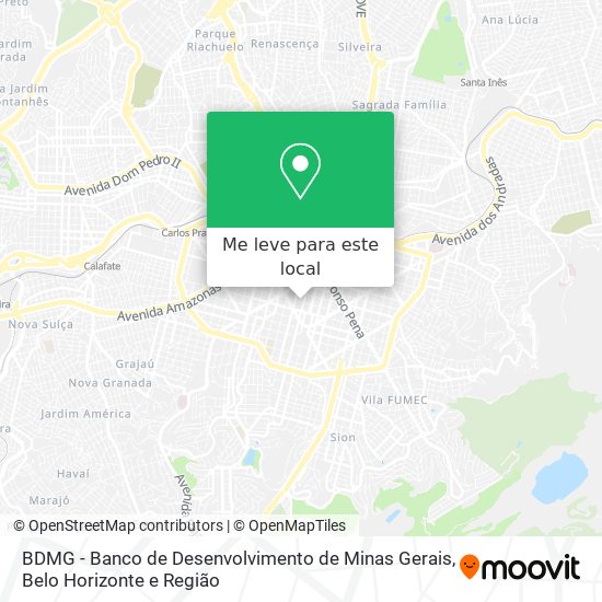 BDMG - Banco de Desenvolvimento de Minas Gerais mapa
