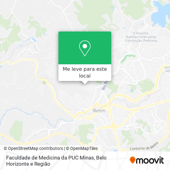 Faculdade de Medicina da PUC Minas mapa