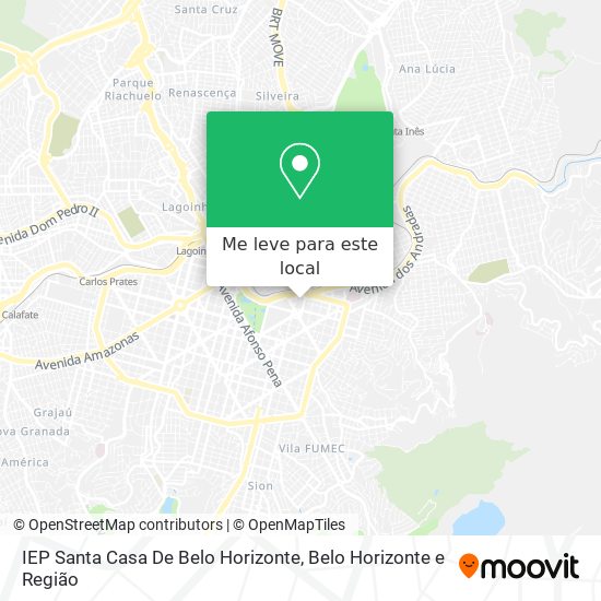IEP Santa Casa De Belo Horizonte mapa