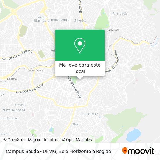 Campus Saúde - UFMG mapa