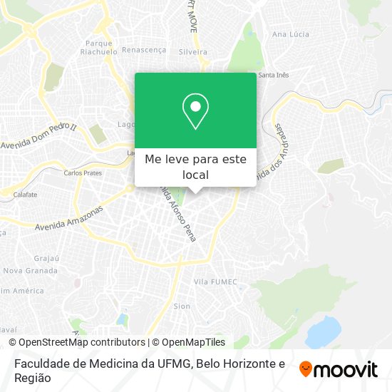 Faculdade de Medicina da UFMG mapa