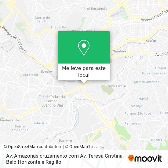 Av. Amazonas cruzamento com Av. Teresa Cristina mapa