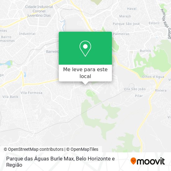 Parque das Águas Burle Max mapa