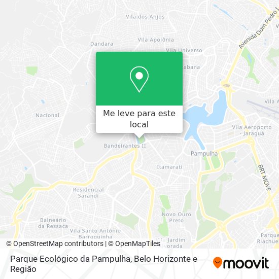 Parque Ecológico da Pampulha mapa