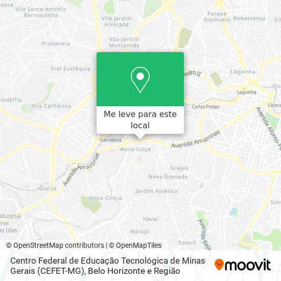 Centro Federal de Educação Tecnológica de Minas Gerais (CEFET-MG) mapa