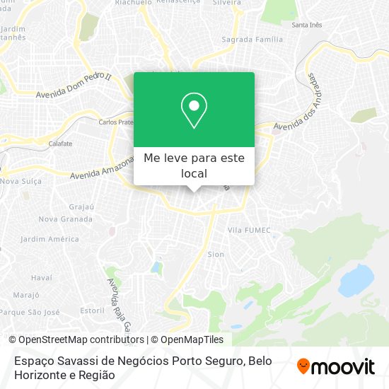 Espaço Savassi de Negócios Porto Seguro mapa