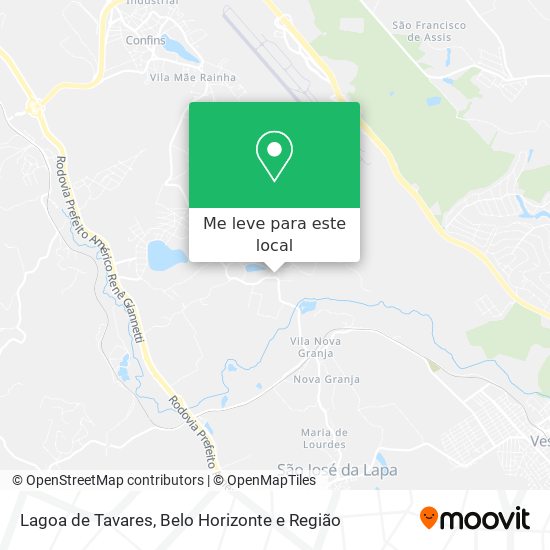 Lagoa de Tavares mapa