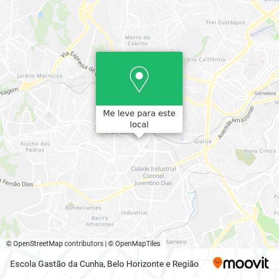 Escola Gastão da Cunha mapa