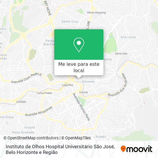 Instituto de Olhos Hospital Universitário São José mapa