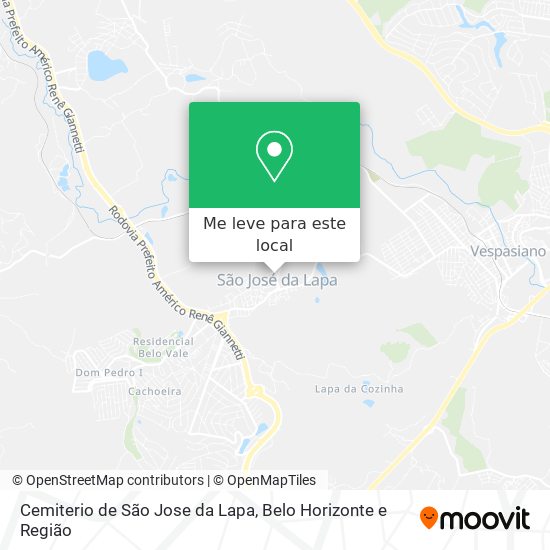 Cemiterio de São Jose da Lapa mapa
