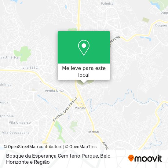 Bosque da Esperança Cemitério Parque mapa