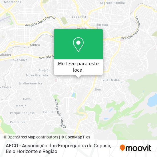 AECO - Associação dos Empregados da Copasa mapa