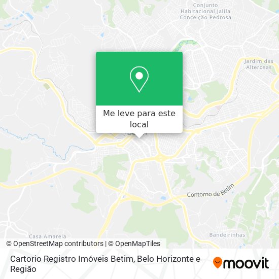 Cartorio Registro Imóveis Betim mapa