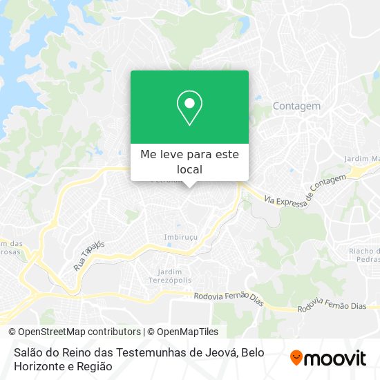 Salão do Reino das Testemunhas de Jeová mapa