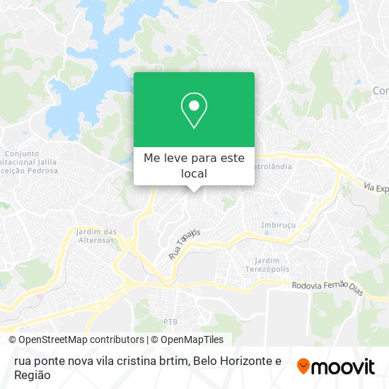 rua ponte nova vila cristina brtim mapa