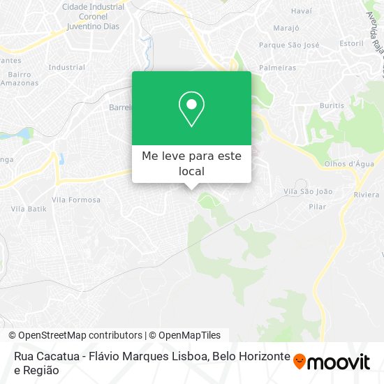 Rua Cacatua - Flávio Marques Lisboa mapa