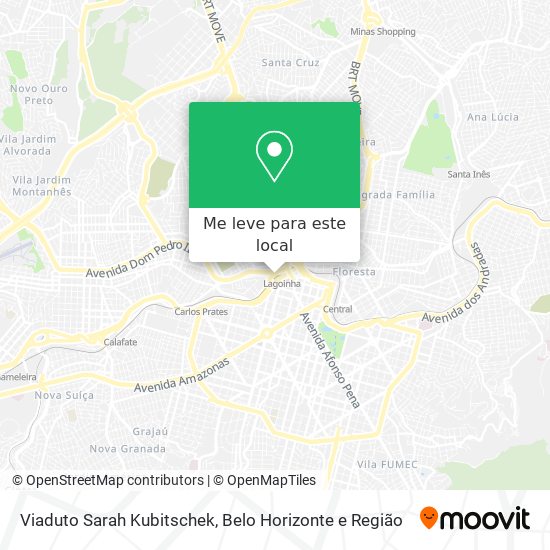 Viaduto Sarah Kubitschek mapa