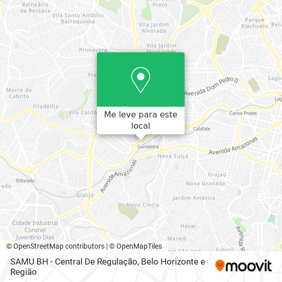 SAMU BH - Central De Regulação mapa