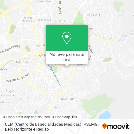 CEM (Centro de Especialidades Médicas) IPSEMG mapa