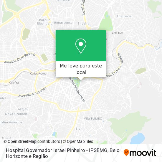 Hospital Governador Israel Pinheiro - IPSEMG mapa