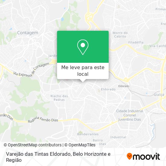 Varejão das Tintas Eldorado mapa