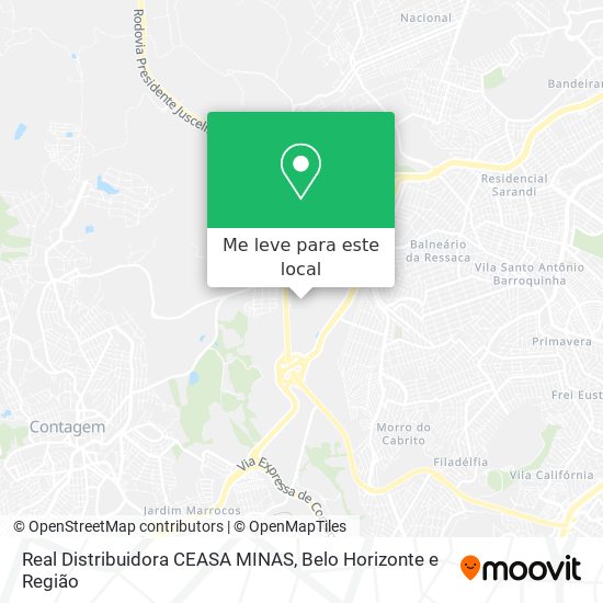 Real Distribuidora CEASA MINAS mapa