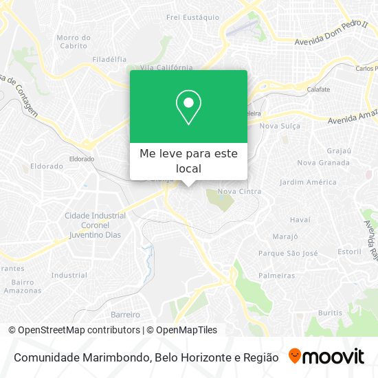 Comunidade Marimbondo mapa